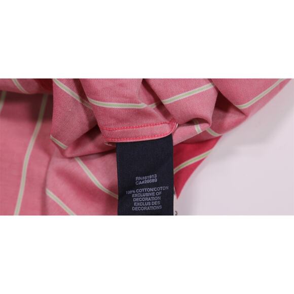 Robert Graham Pink Lime Green Striped Button-Up Shirt Men's Large - Picture 8 of 9